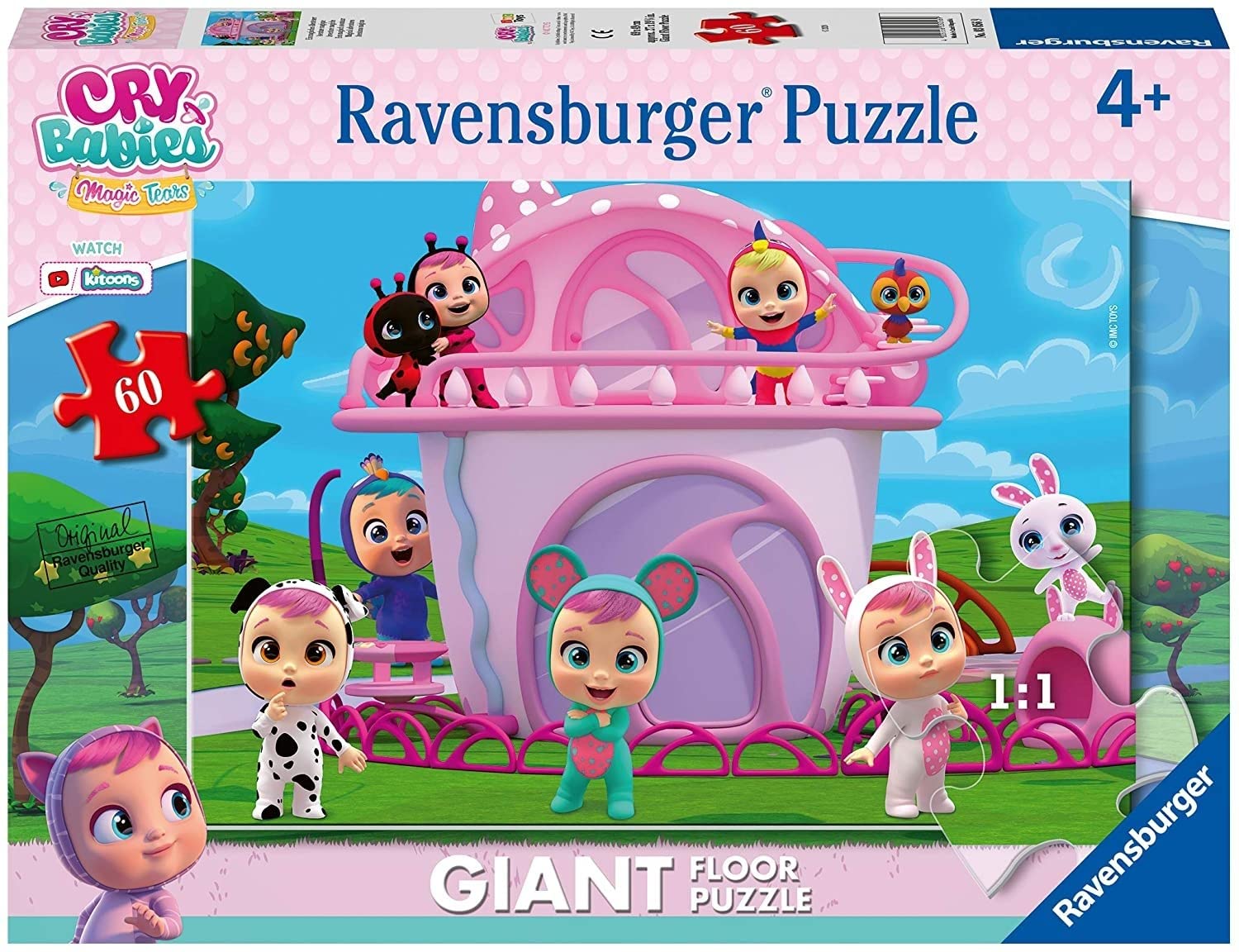 Ravensburger - Puzzle Cry Babies, Collezione Giant Pavimento, Idea Regalo per Bambini 4+ Anni, Gioco Educativo e Stimolante, 60 Pezzi Giganti, 70x50 cm