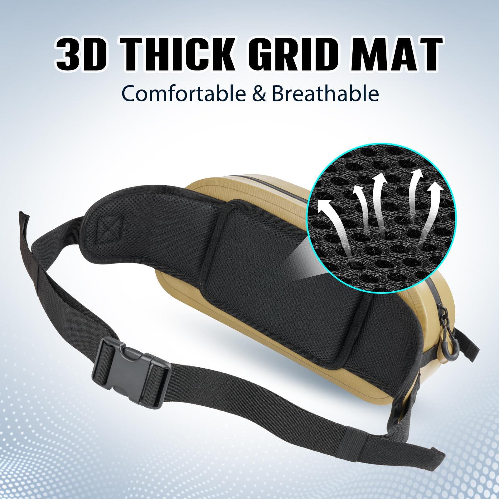 THKFISH Marsupio impermeabile IPX8, marsupio impermeabile con chiusura lampo ermetica, per attività all'aperto, corsa, sport all'aria aperta, allenamento, marrone, 33 cm, Marsupio