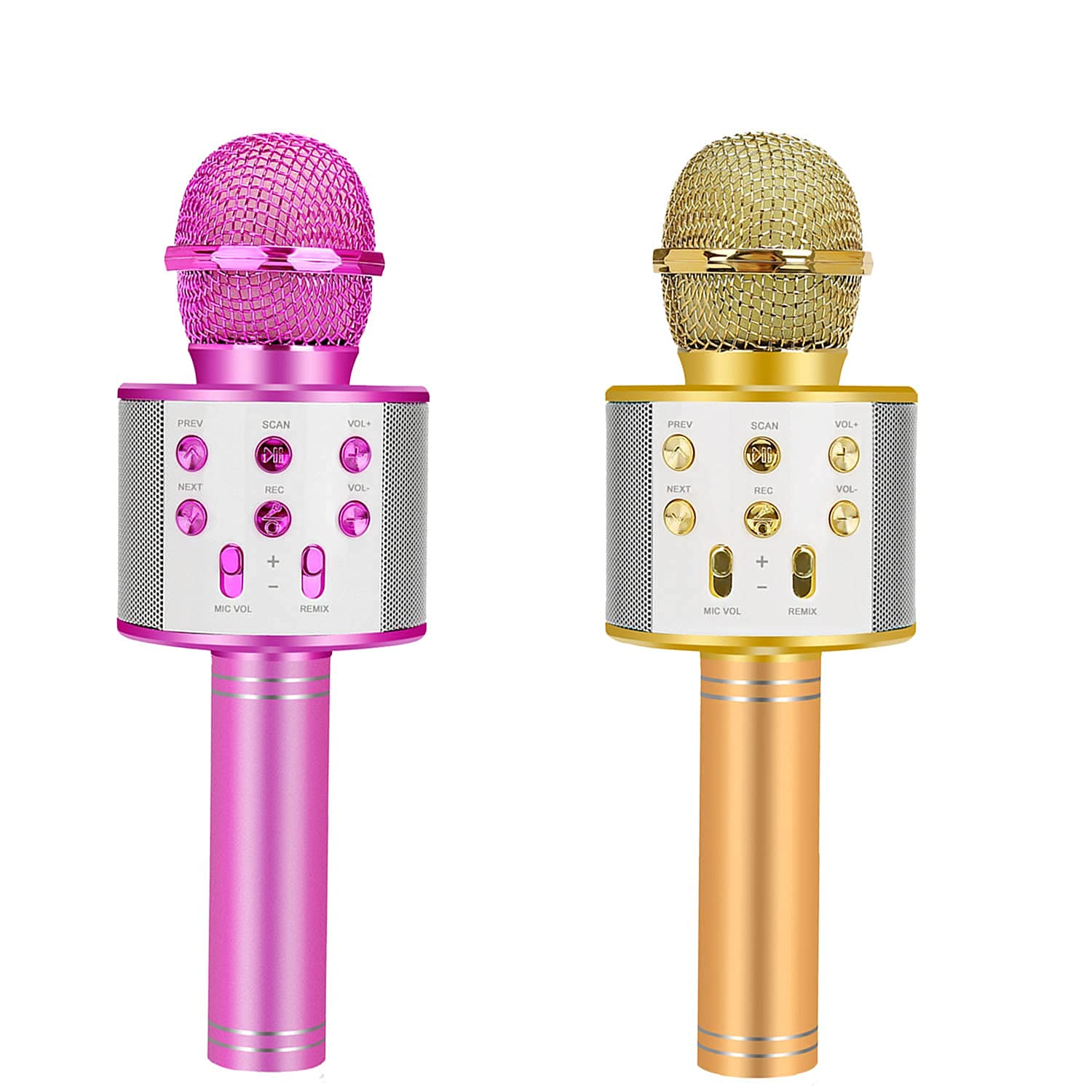 Niskite Birthday Gifts for 3-15 Year Old Girls, Portable Bluetooth Karoake Microphone for Kids Age 7