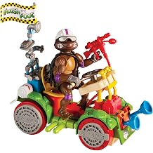Mutant Turtles Original Series Playmates 4.5 Inch Basic Figure & Vehicle Pack Wacky Action Toilet Taxi with Donatello Animation Turtle Ninja Goods Doll Vehicle Parallel Import