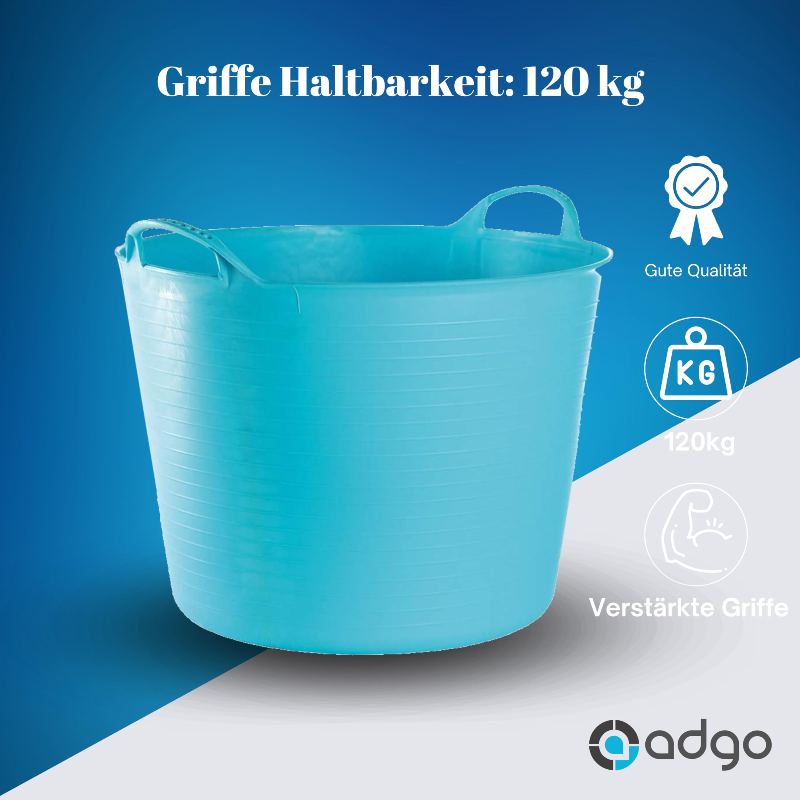 Secchio Flessibile RED HOG 55L - Cestino Multiuso Per Casa, Giardino, Garage, Portata 120kg