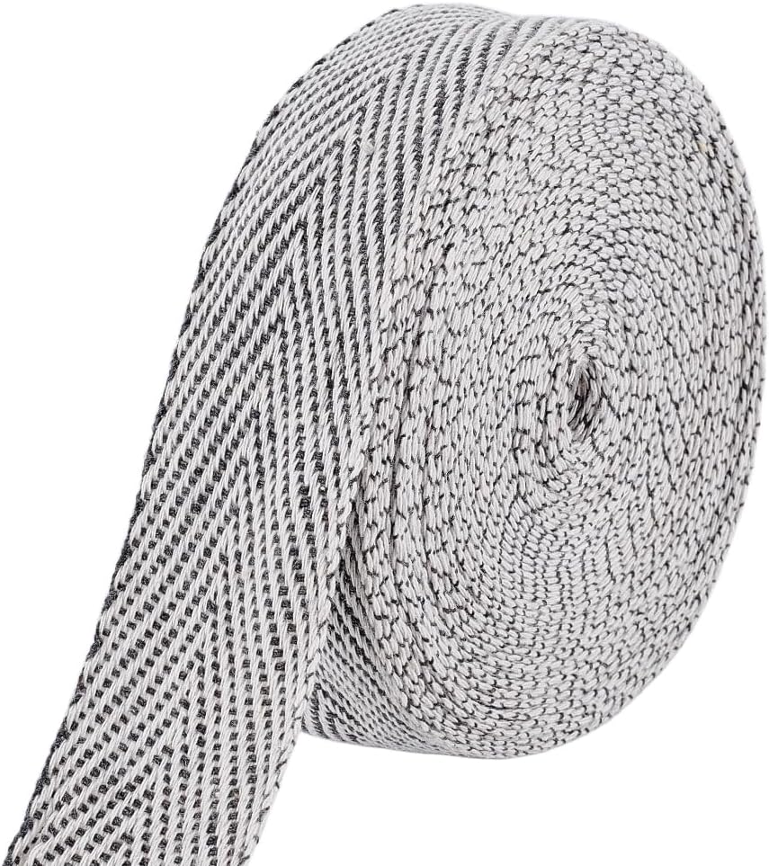 10.9 Yard Carpet Edge Bias Binding, Gray White Cotton Carpet Rug Binding, Cotton Herringbone Ribbons for Sewing Project Carpet Repair