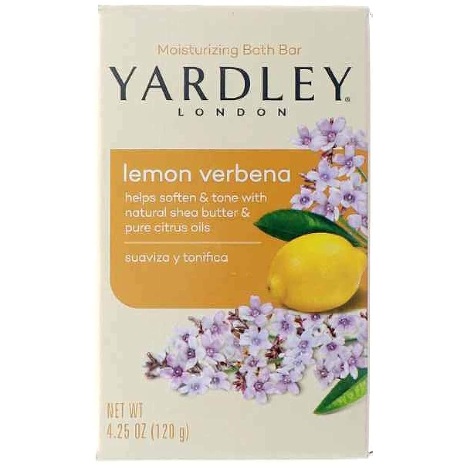 Yardley London Moisturizing Bar Lemon Verbena With Shea Butter 4.0 oz (Pack of 5)
