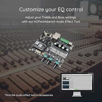 Arylic up2stream 2.1 Subwoofer Amplifier Board, WiFi and Bluetooth 5.0 50WX2 + 100W multiroom sub Class d Stereo Amplifier Board for DIY Speaker.