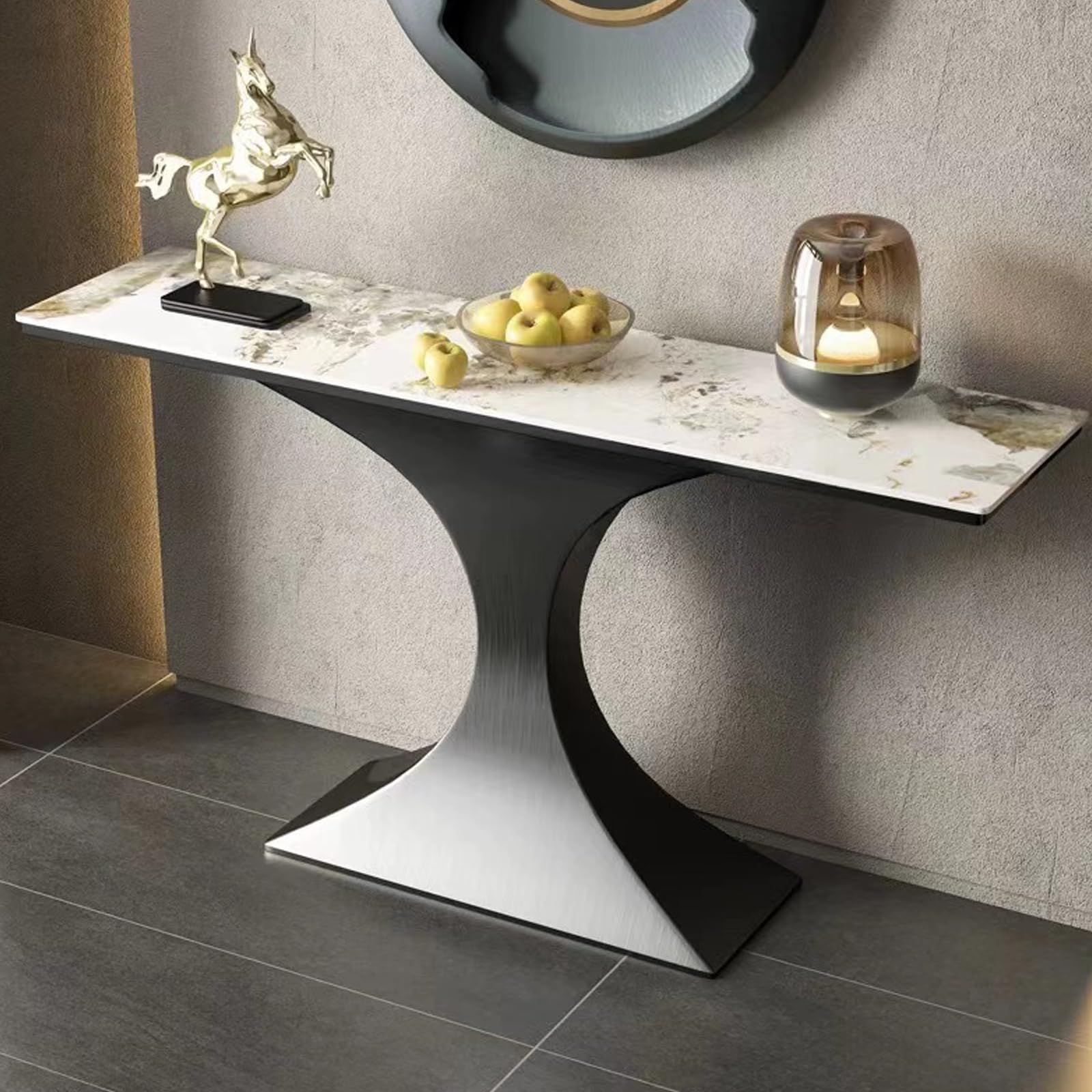 Console Table for Entryway with Storage, Entryway Table, Sofa Table, Hallway Table, Console Table, Accent Table, for Living Room, Hallway, Foyer (Black, 120cm/47.2in)