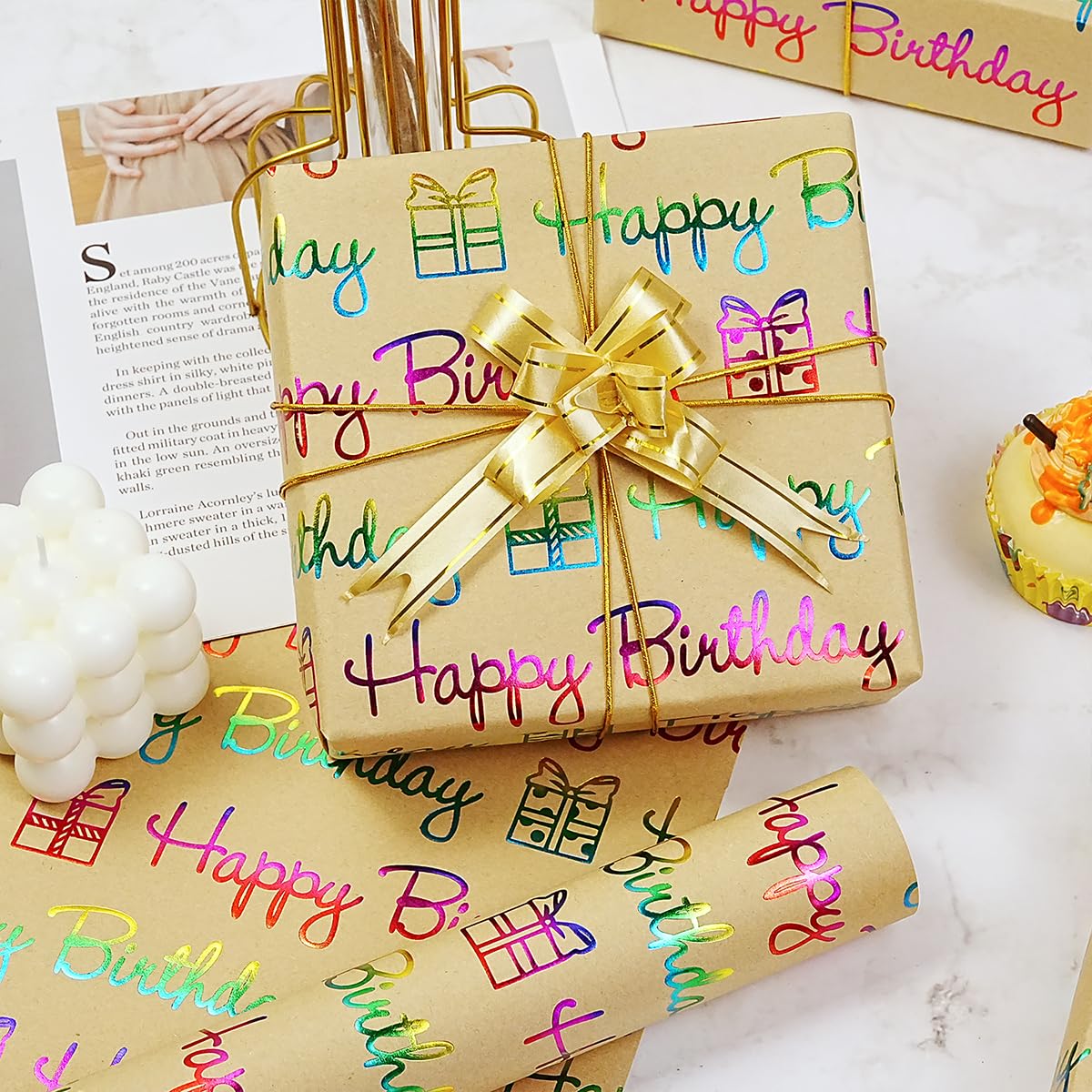 CCYKXA Rotoli Di Carta Da Regalo Colorata 43 Cm X 3 M, Carta