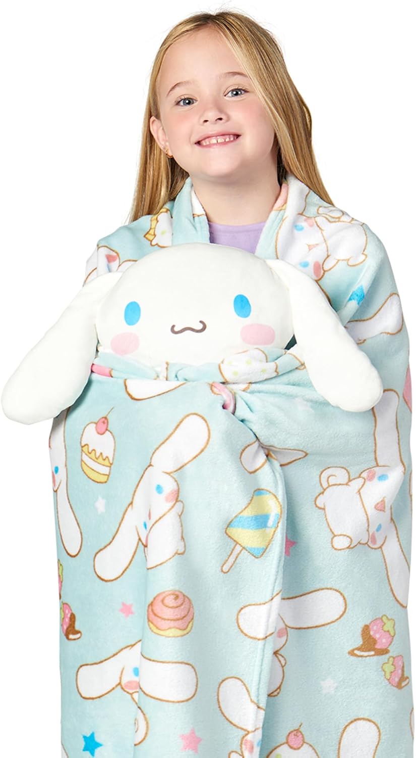 Northwest Cinnamoroll Sweet Treat Cinnamaroll Hugger Pillow & Silk Touch Throw Blanket Set, Stuffed Animal, 50x60 inches and 11 inch Plushie - Image 4