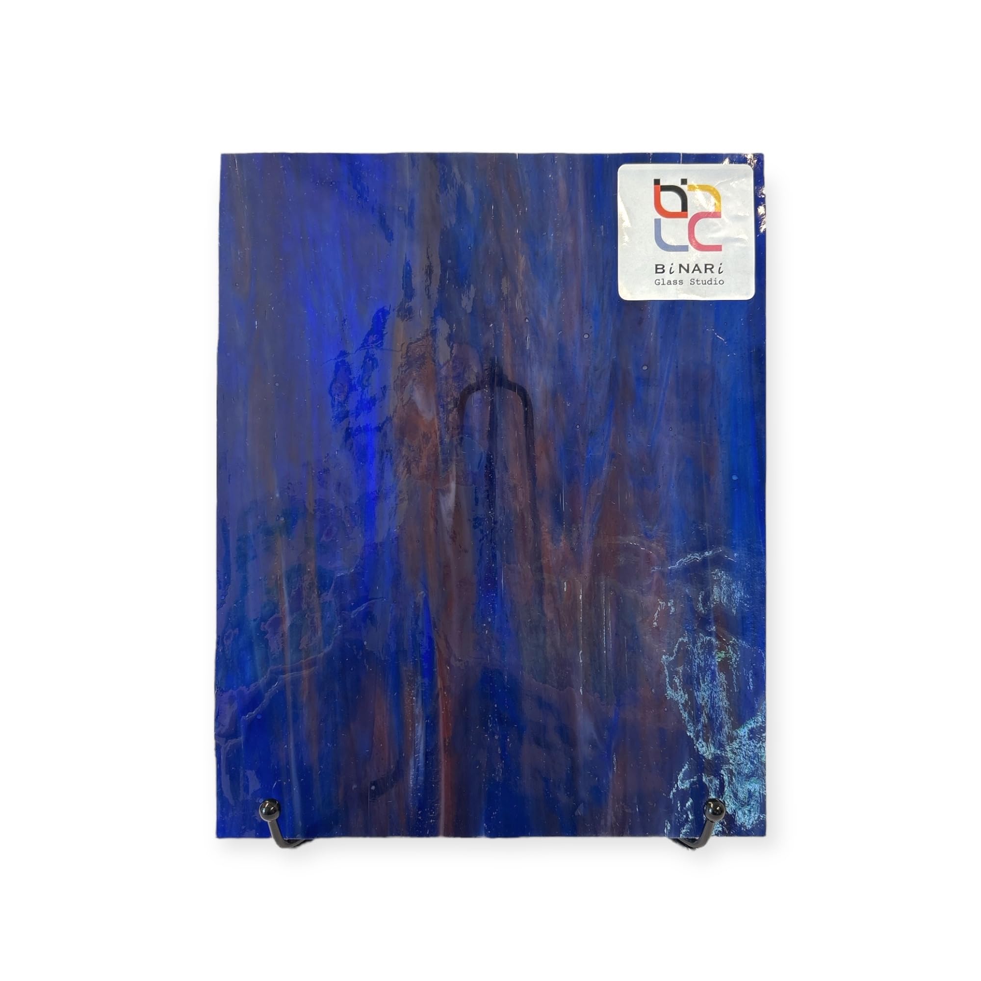 4 x 6 in Dark Blue & Purple Mystic Wispy - Wissmach Stained Glass Sheet | Textured Handcrafted American Glass for Mosaic, Windows & Tiffany-Style Projects | BiNARi Glass Studio-image-45