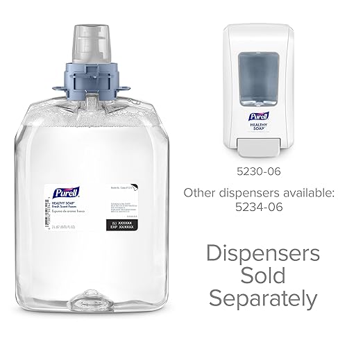 Miniatura 10 de PURELL ES4 Repuesto de espuma de jabón saludable, aroma fresco, 1200 ml repuesto de jabón para dispensador PURELL ES4 Push-Style (paquete de 2)