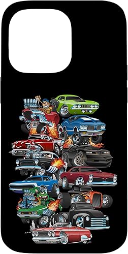 Vista 52 de Funda para iPhone 13 Hotrods, autos clásicos, coches musculosos y carros de carreras