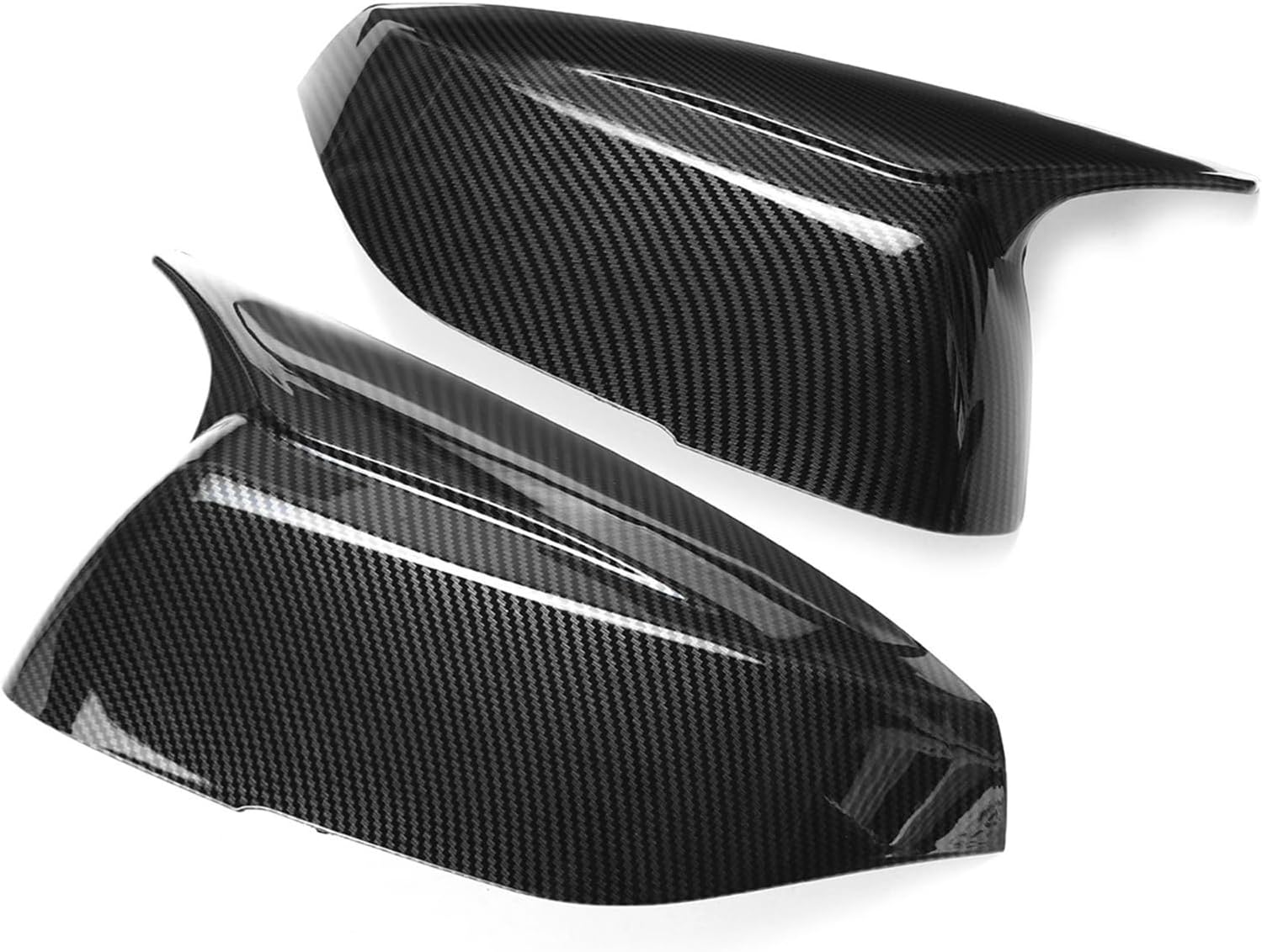 Pair Rearview Mirror Caps Compatible For Infiniti Q50 Q50S Q60 QX30 Q70 2014-2023 M Style Wing Side Mirror Cover Car Accessories (Color : Glossy Black)