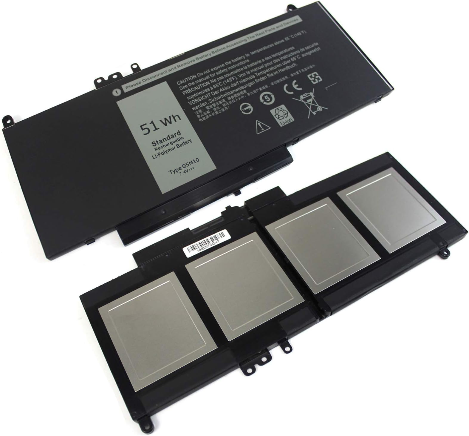 G5M10 Laptop Battery for Latitute E5450 E5550 E5250 5450 5550 5250 3150 3160 451-bblj 451-BBLL 451-BBLK 08V5GX 8V5GX WYJC2 R9XM9 VMKXM 5XFWC PF59Y 1KY05 7.4V 51Wh