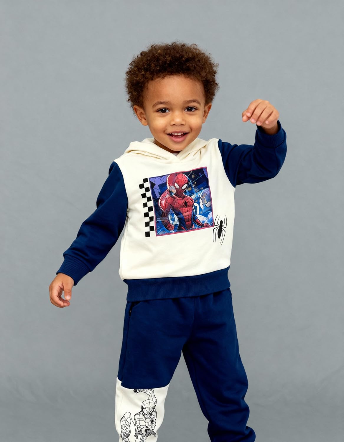 Marvel Spider-Man Boys’ Lenticular Hoodie and Jogger Pants Set, 2-Piece Fleece Outfit - Image 4