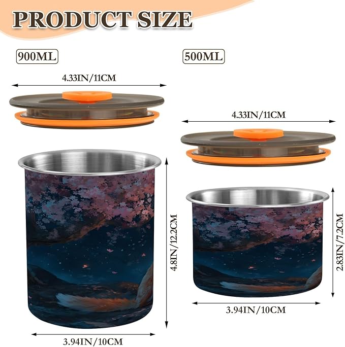 Almacenador de Alimentos ALAZA Cherry Tree Fox Blossom 30oz Acero Inoxidable miniatura 3