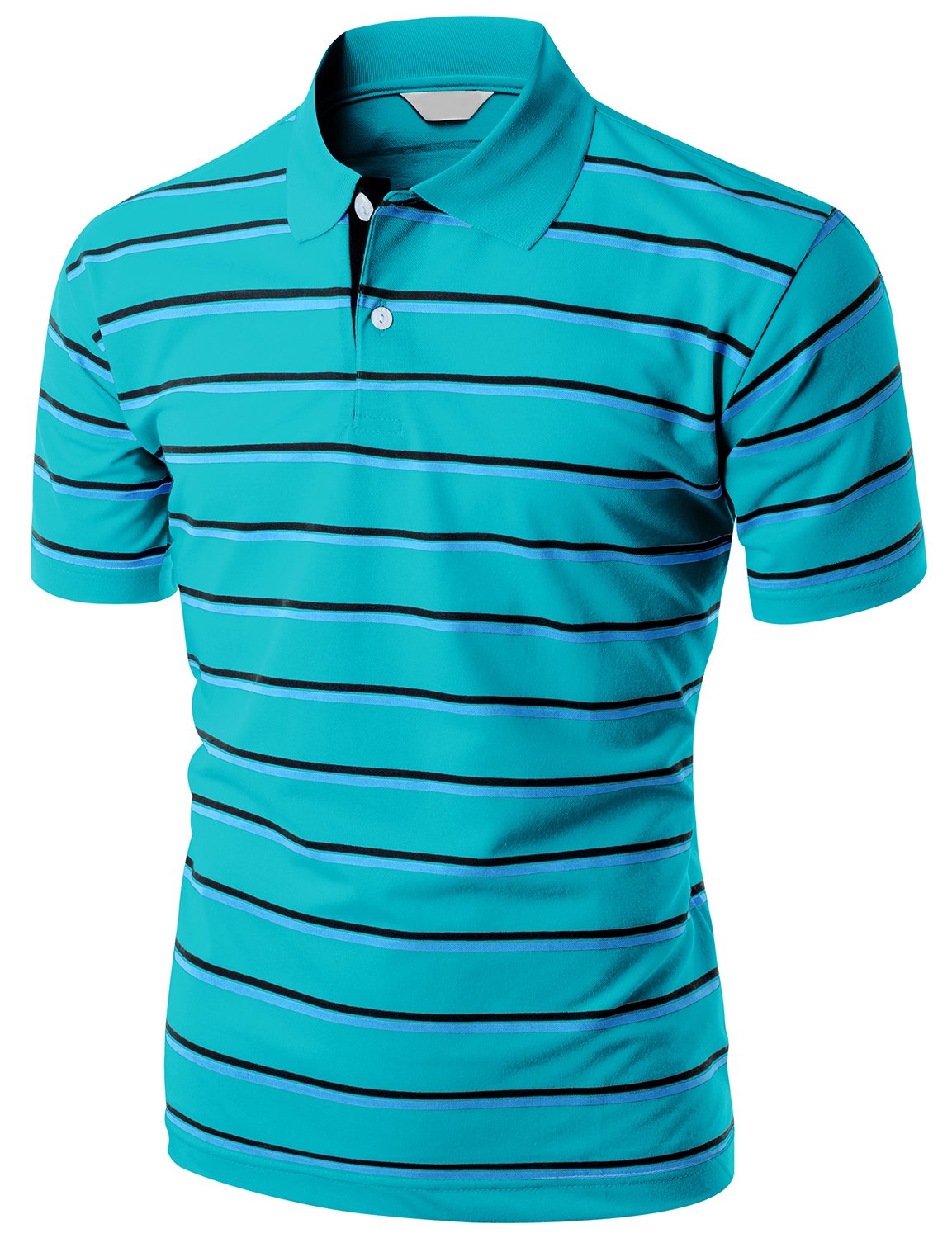 XprilMen's 180-200 TC Silket Striped Polo Dri Fit Collar T-Shirt