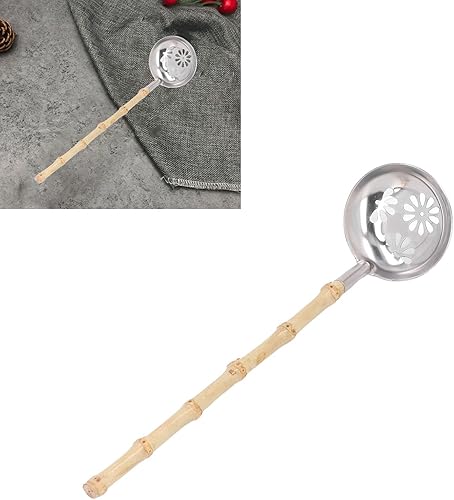 Miniatura 2 de Cuchara de acero inoxidable con mango largo para olla caliente, cuchara espumadora, cucharón ranurado, cucharón, utensilios de cocina (mango de