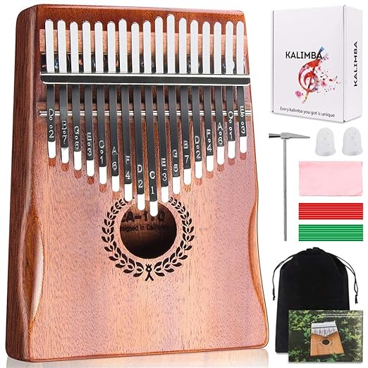 HONHAND Kalimba 17 Keys Thumb Piano, Easy to Learn Portable Musical