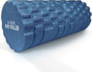 Original Body Roller High Density Foam Roller for Deep Tissue Massage Back Legs Myofascial Release 13 Inch Blue