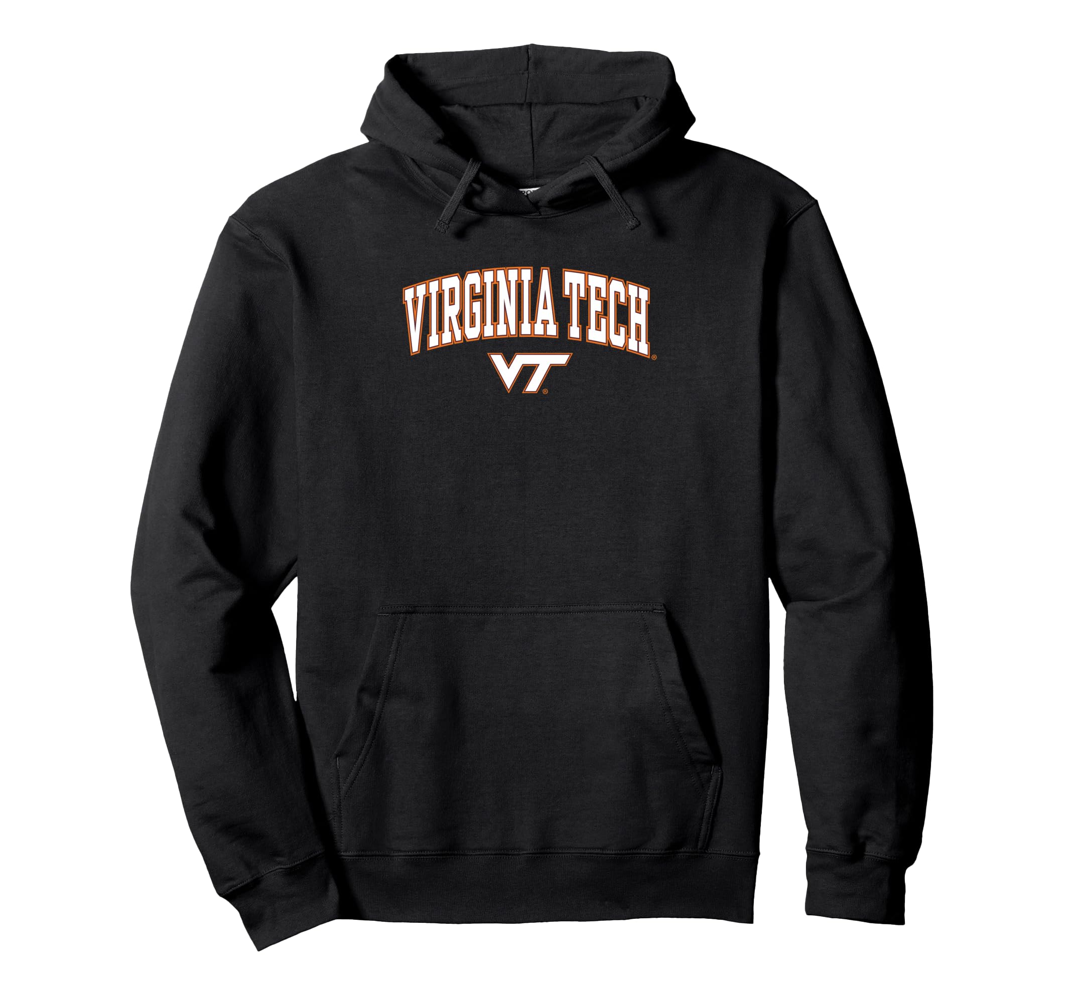 Virginia Tech Hokies Arch Over Black Officially Licensed Pullover Hoodie Small