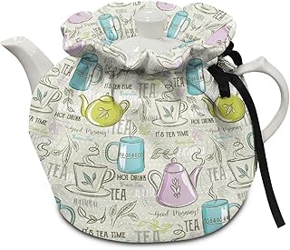 Xoenoiee Tea Pot Cosy Cotton Tea Cozy for Teapots Dust Cover Insulated Kettle Cover Teapot Warmer for Home Kitchen Decorative Accessories Tea Time Pattern - Buy now