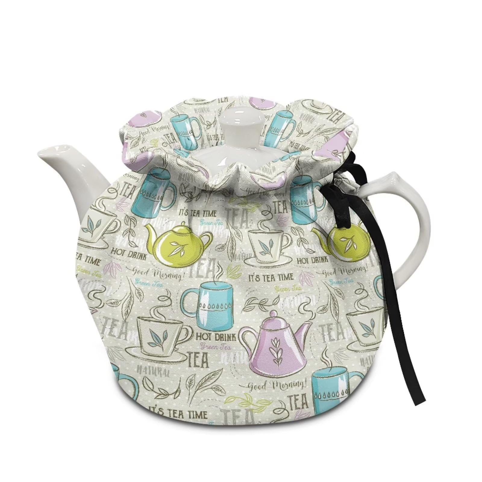 Chauffe-théière isolé en coton Xoenoiee housse anti-poussière pour bouilloire