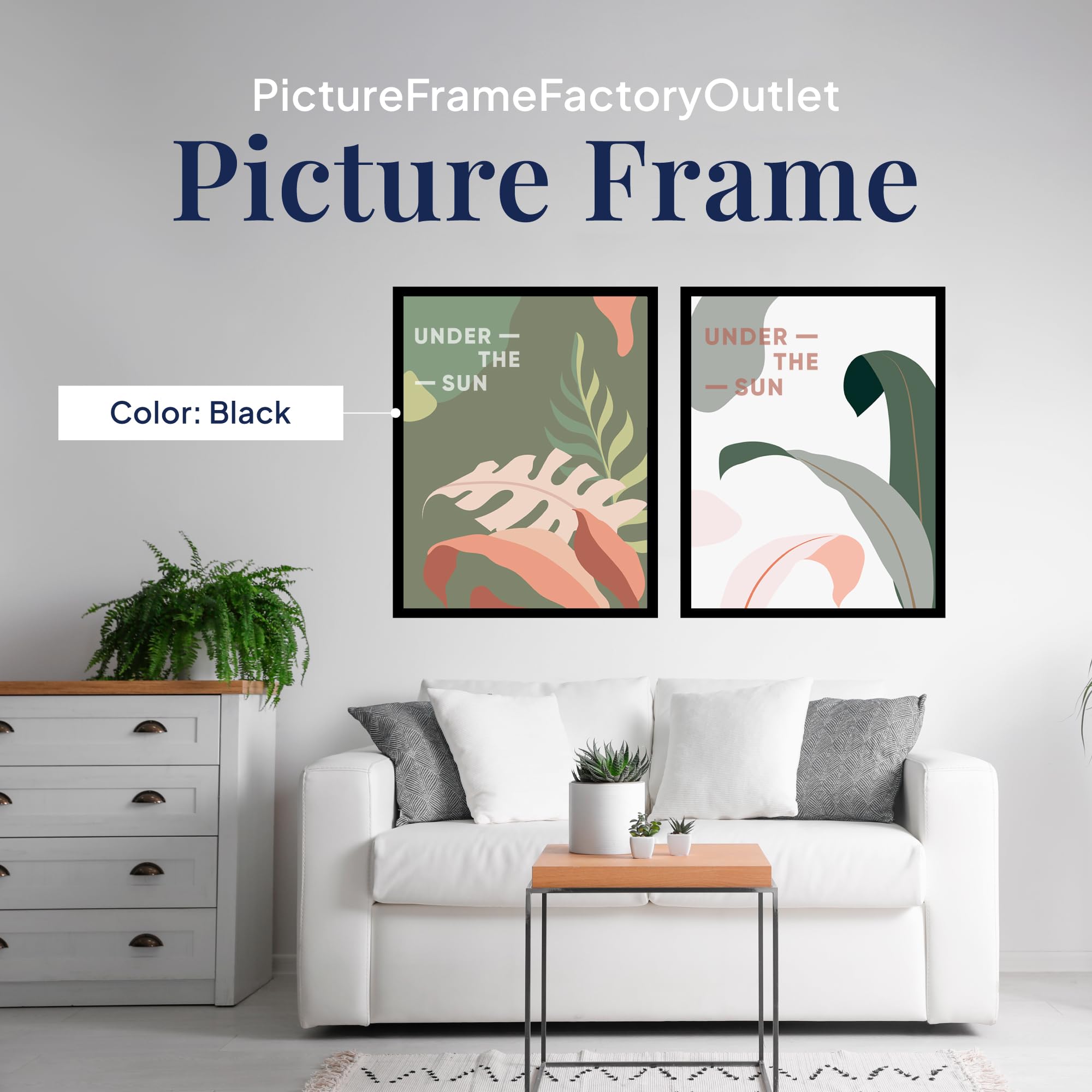 (22.375x34) Picture Frame by PFF Picture Frame Factory Outlet - A Modern Showcase for Your Art, Posters, and Puzzles - 1.25