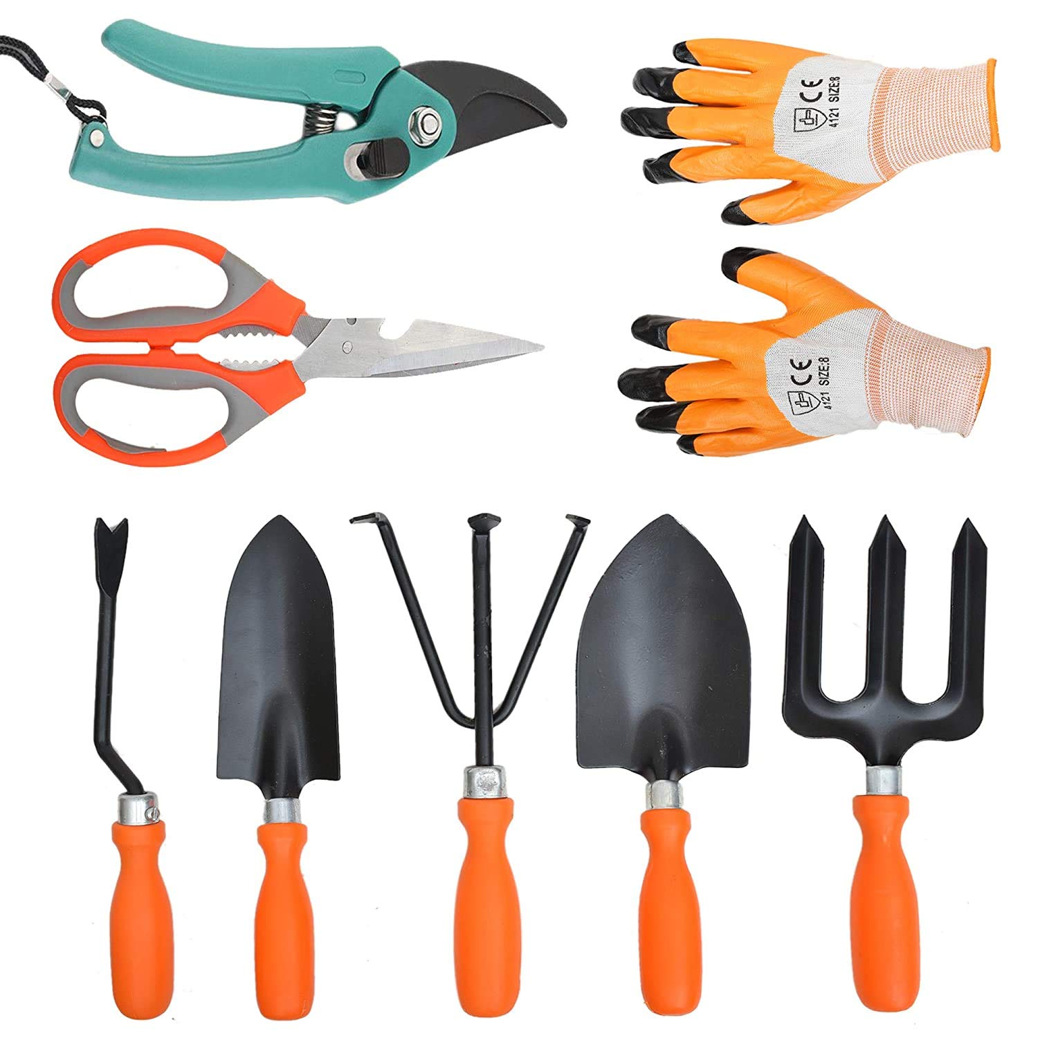GREEN TOUCH Gardening Required Tool of Trowel Set, Gardening Gloves, Hedge Cutter and Scissor Garden Tool Kit (B098BCV3B7) Amazon Price History, Amazon Price Tracker