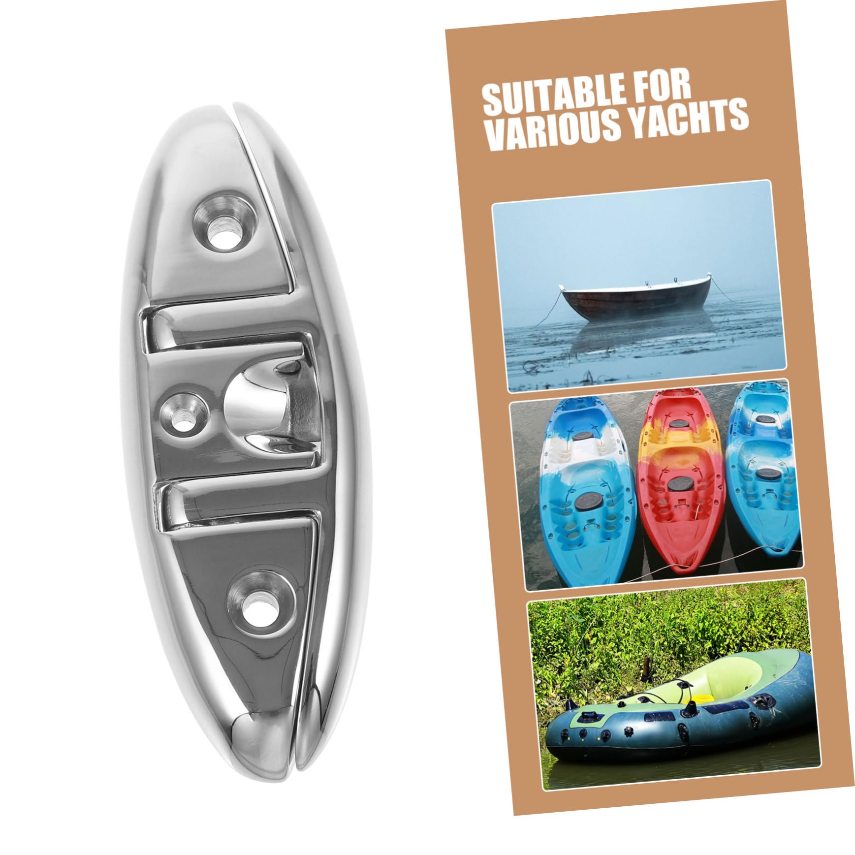 BESTonZON Bitta di Ormeggio in Acciaio Inox 316 Resistente per Barca e Yacht, Accessori Nautici per Fissaggio Corde e Aste Portabandiera, Ferramenta Antiruggine per attività di Vela
