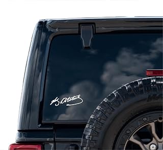 FulysArtHouse™ 6 in. (15,24cm) x 2 in. (5,8cm) Atatürk Turk Signature Decal Car Laptop Stiker (White)