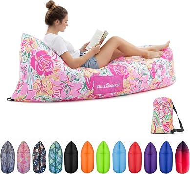Portable Inflatable Lounger for Beach & Camping Self-Inflating Air Couch, Beach Sofa, and Outdoor Lounge Chair for Relaxation and Comfort