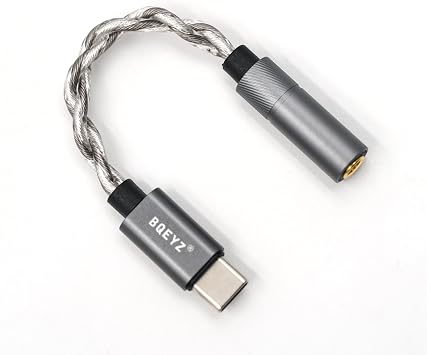 BQEYZ LIN Type C 3.5 mm 4.4mm Audio Adapter Headphone Jack Adapter HiFi 32bit 384KHz CX31993 Dongle Headphone Amp DAC USB Type C Phone Compatible Sound Quality Improvement Jack Conversion 4.7 inches
