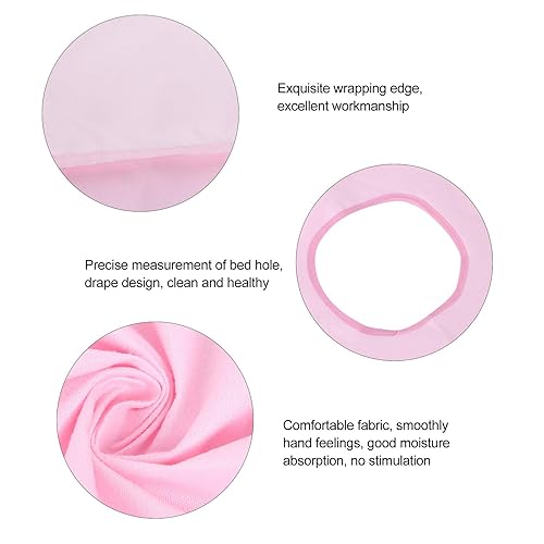 Miniatura 8 de Sábana para cama de masaje de spa, 2 piezas, reutilizables, resistentes al aceite, de algodón suave, para salón de belleza, con agujero de cama (#2)