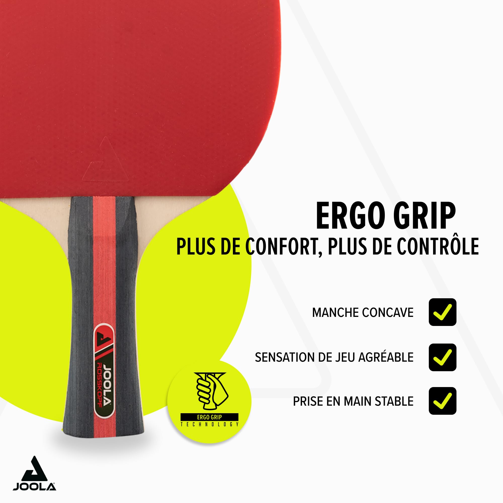 Joola Rosskopf Lot de 5 Raquettes de Tennis de Table + 3 balles de Tennis de Table 40 + mm Rouge/Noir