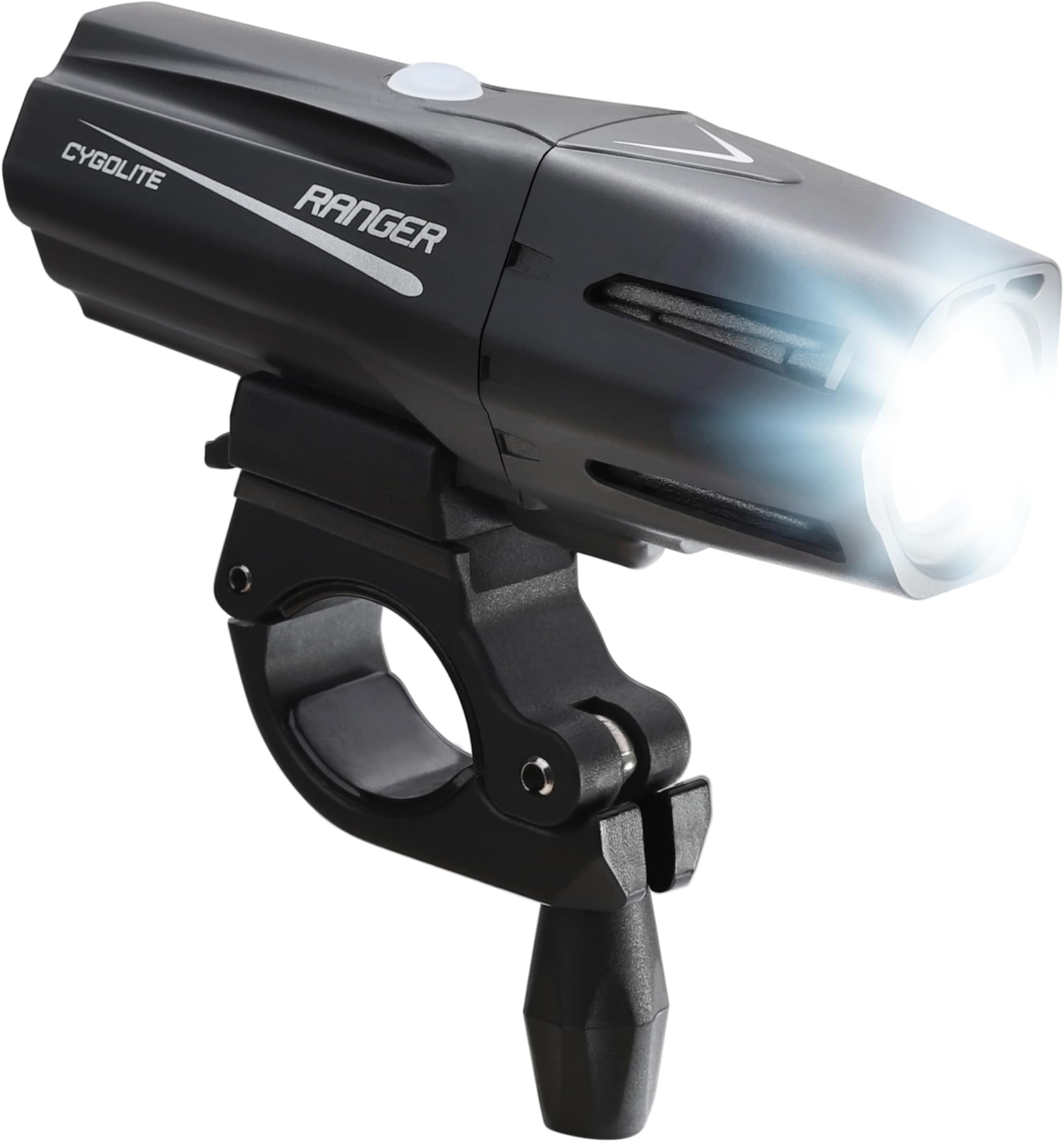 Cygolite Ranger – 1,400 Lumen Bike Light – 5 Night & 3 Daytime Modes – Compact & Durable – IP67 Waterproof – Secured Hard Mount – USB Rechargeable Headlight – for Road, Mountain, Commuter Bicycles