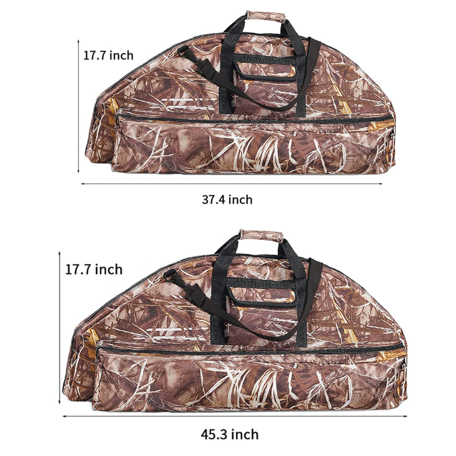 Estuche de arco compuesto, funda suave con múltiples bolsillos con correas de mochila, fundas ligeras y duraderas para arco, bolsa de arco compuesto con bolsillo para flechas para caza