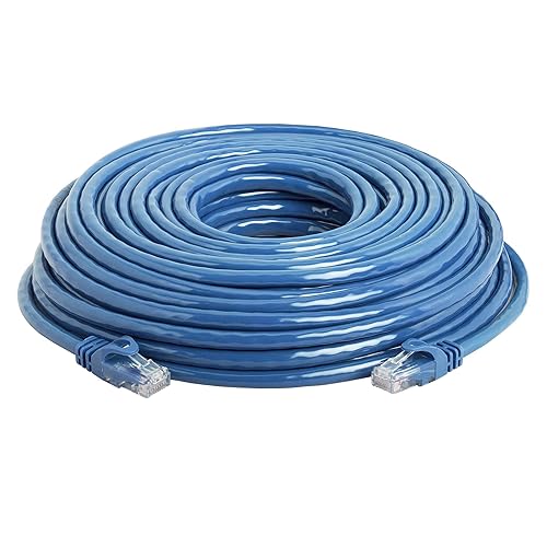 Vista 20 de Cmple - Cable Cat 6 de alta velocidad - Cable de red de 10 Gbps, LAN Ethernet Cat6, conectores RJ45 chapados en oro - 5 pies blanco