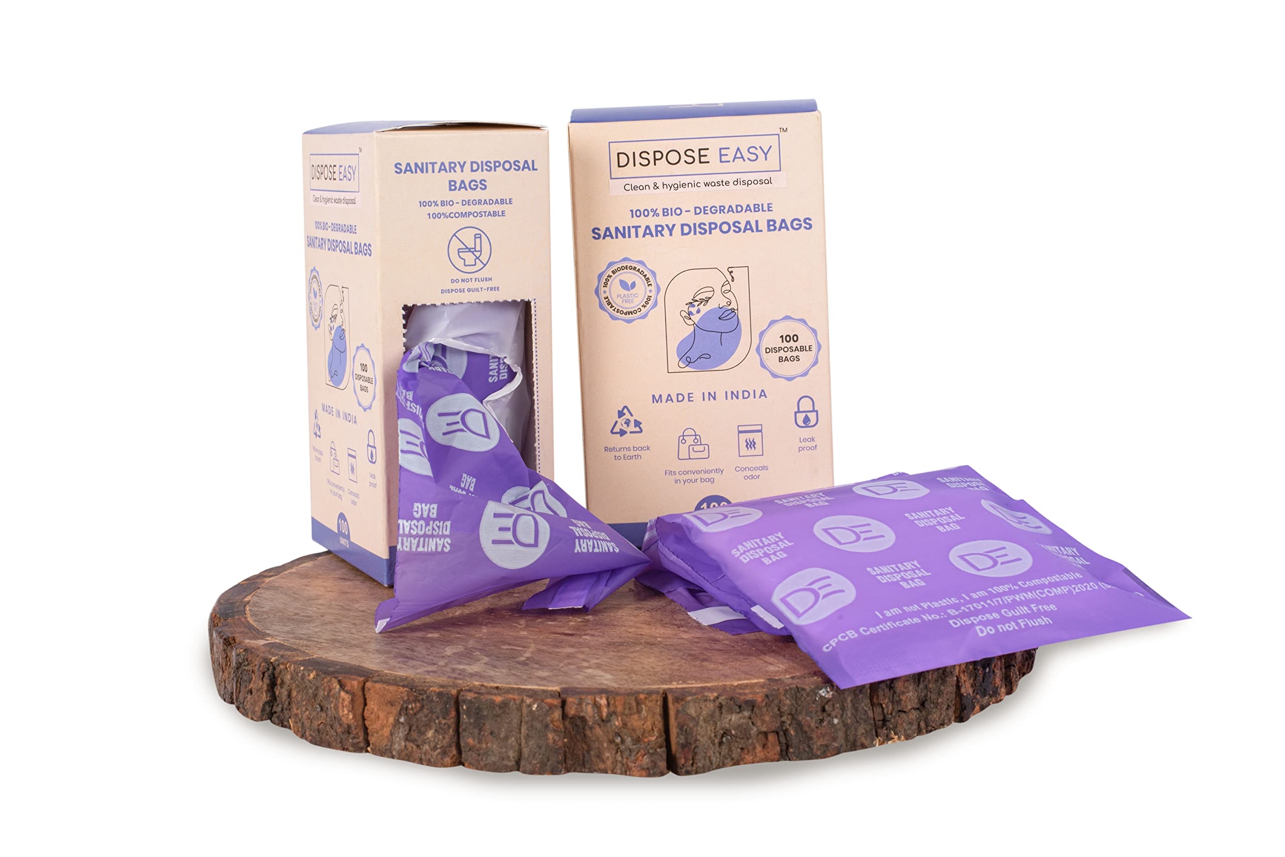 Dispose Easy Sanitary Disposal Bag Pack of 100 | Compostable Bag | Environment Friendly | Non Plastic | Dispose Guilt Free | Sanitary Pad/Napkin Disposal (B0B1VKSQRW) Amazon Price History, Amazon Price Tracker
