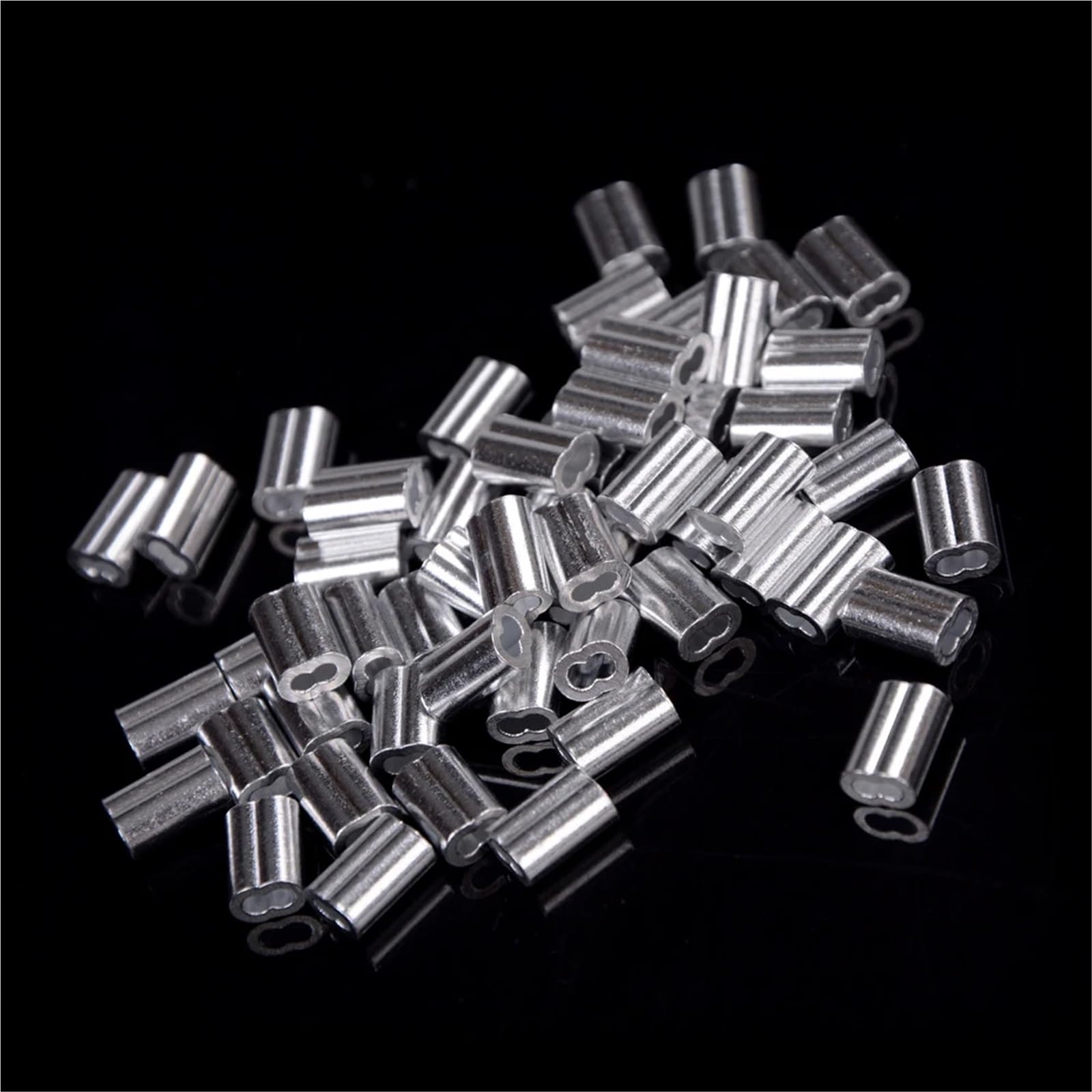 Puntali, Manicotti a crimpare for cavi 200 pezzi 1,5 mm for fune in lega di alluminio Raccordi a clip Ferrula ad anello