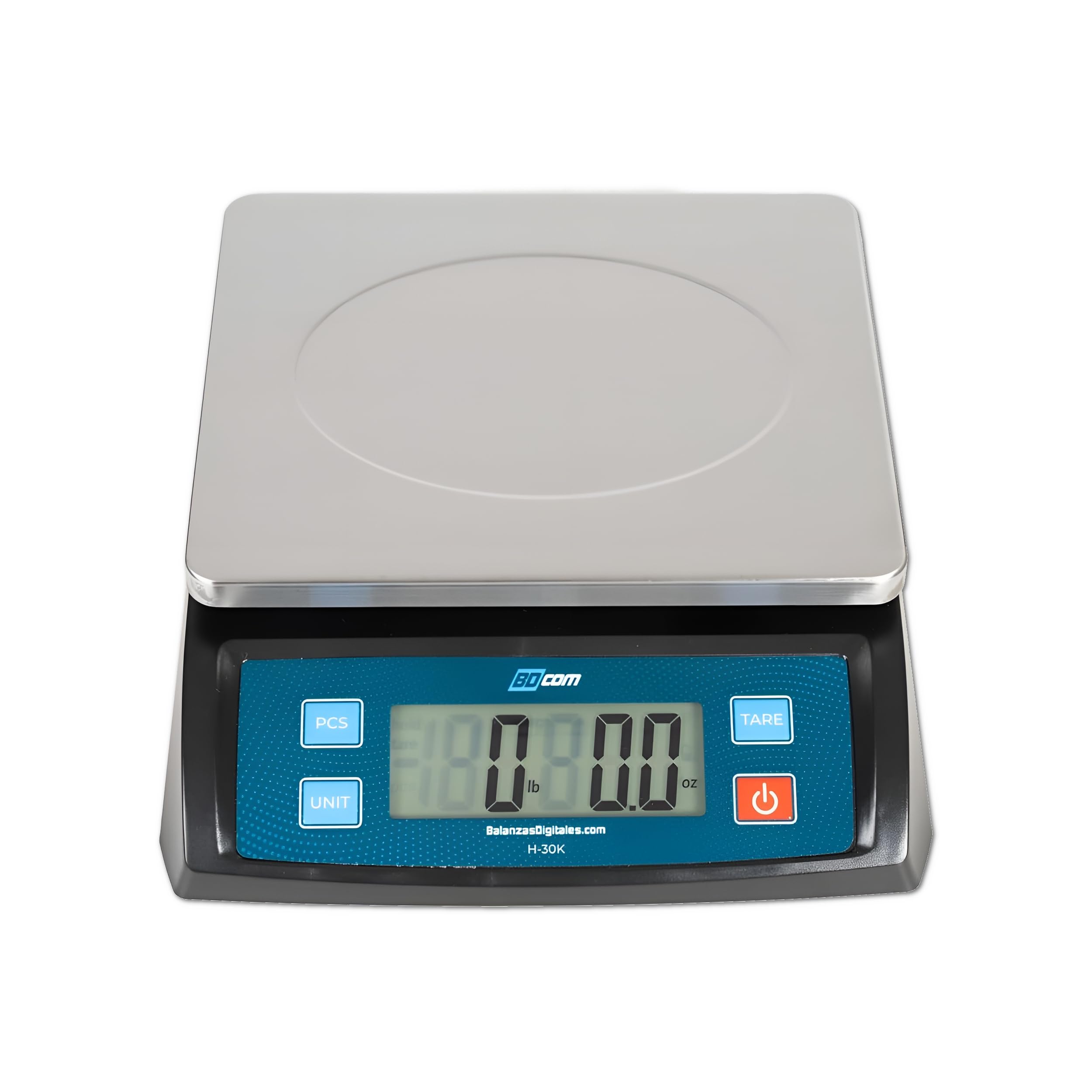 BDCOM Balanza Postal Industrial BD-802 – Capacidad 30 Kg con Precisión de 1g, Plato de 21x17 cm para Pesaje Eficiente