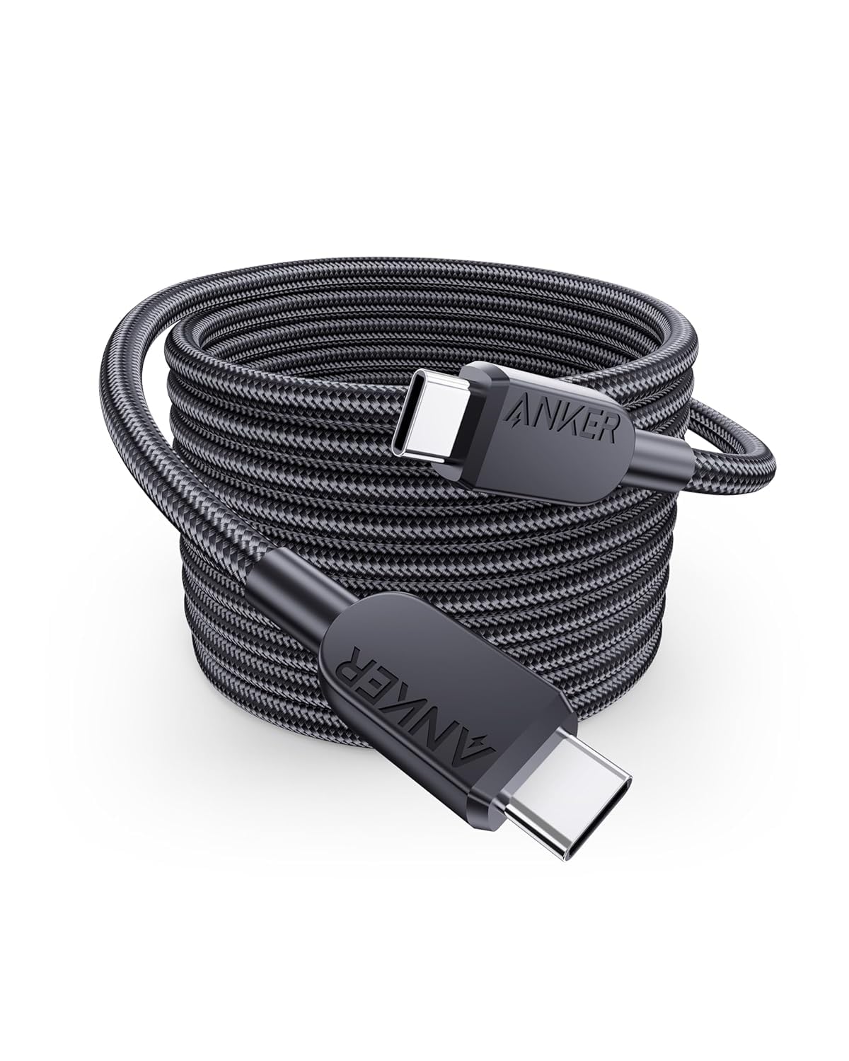 240W USB-C to USB-C Cable, 10 ft Double Braided Nylon Type C Charging Cable, for MacBook Pro, iPhone 17/16/15, iPad Pro, Samsung Galaxy,and More (Charger Not Included)