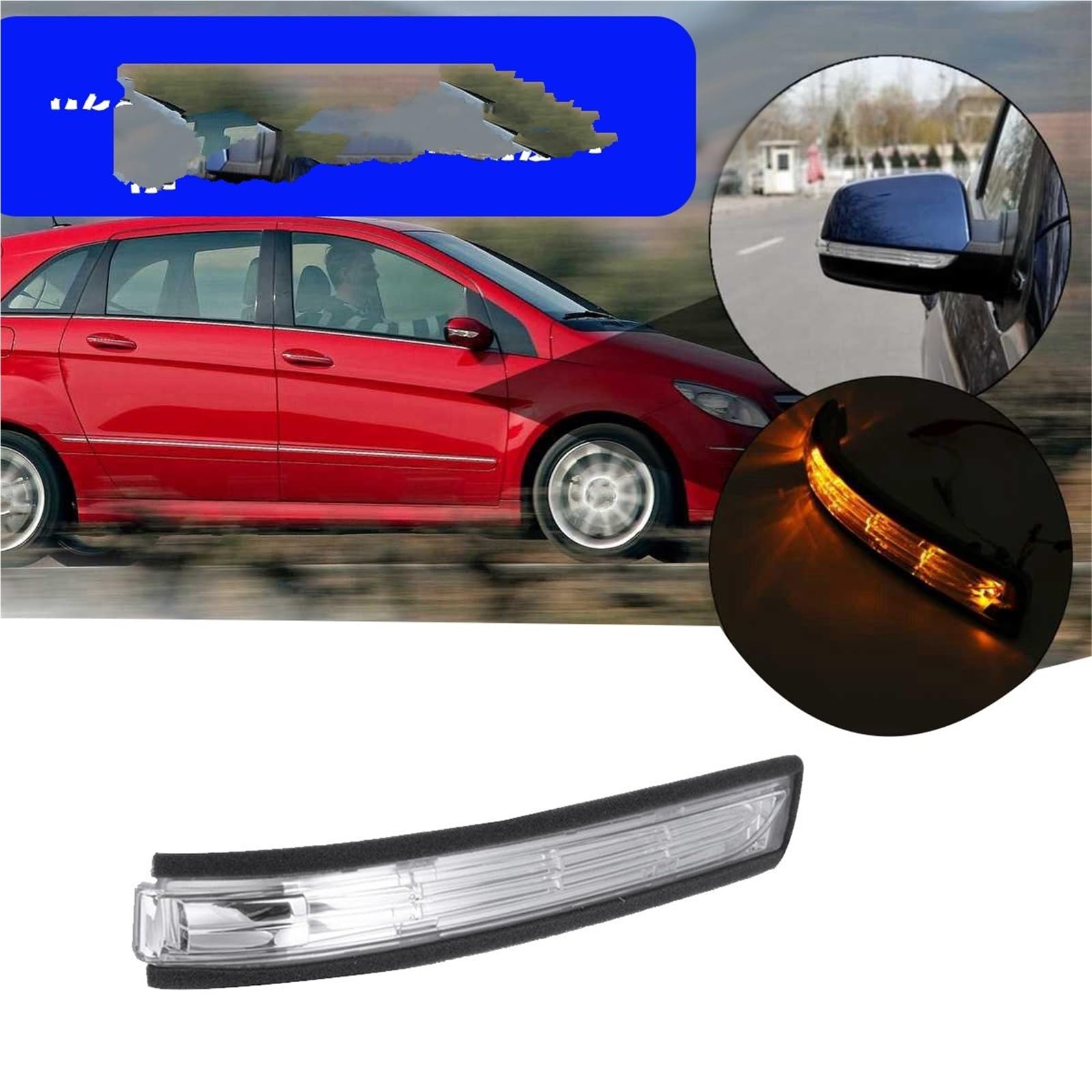 Luz indicadora del Espejo retrovisor Derecho LED Luz del Espejo retrovisor A1698201221, para Mercedes, para Benz A Clase B W169 W245 2007-2011 Luz indicadora de señal de Giro Luz de señal de Giro