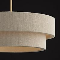 Vista 5 de Capital Lighting 349841MA Delaney Modern Hand-Wrapped Rope Drum Pendant Ceiling Light Fixture, 4-Light 240 Total Watts, 13" H x 20" W, Matte Brass