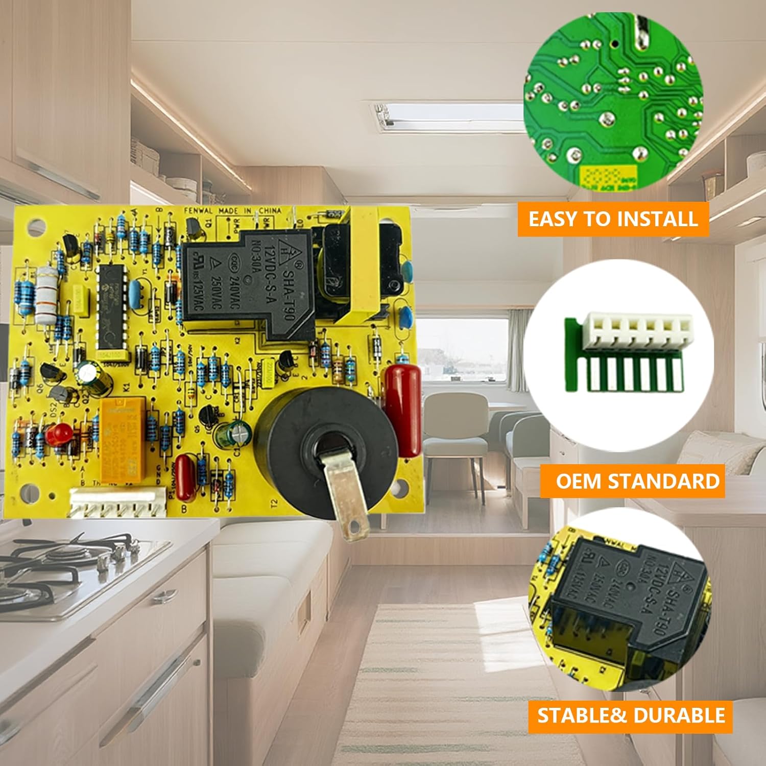 31501 RV Hydro Flame Furnace DC Ignition Circuit Control Board Fit for Atwood & Dometic 8525 8535 8531 8540 8935 8940 7912 7916 7920 AFMD AFSAD DFMD Series Furnace - Replace 33727 30575 33488 Models