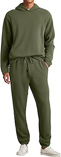 Mens Textured Track Suits 2 Piece Set with Hoodie Sweatshirt and Sweatpants 2025 Casual Sweatsuit Set Airport Outfits