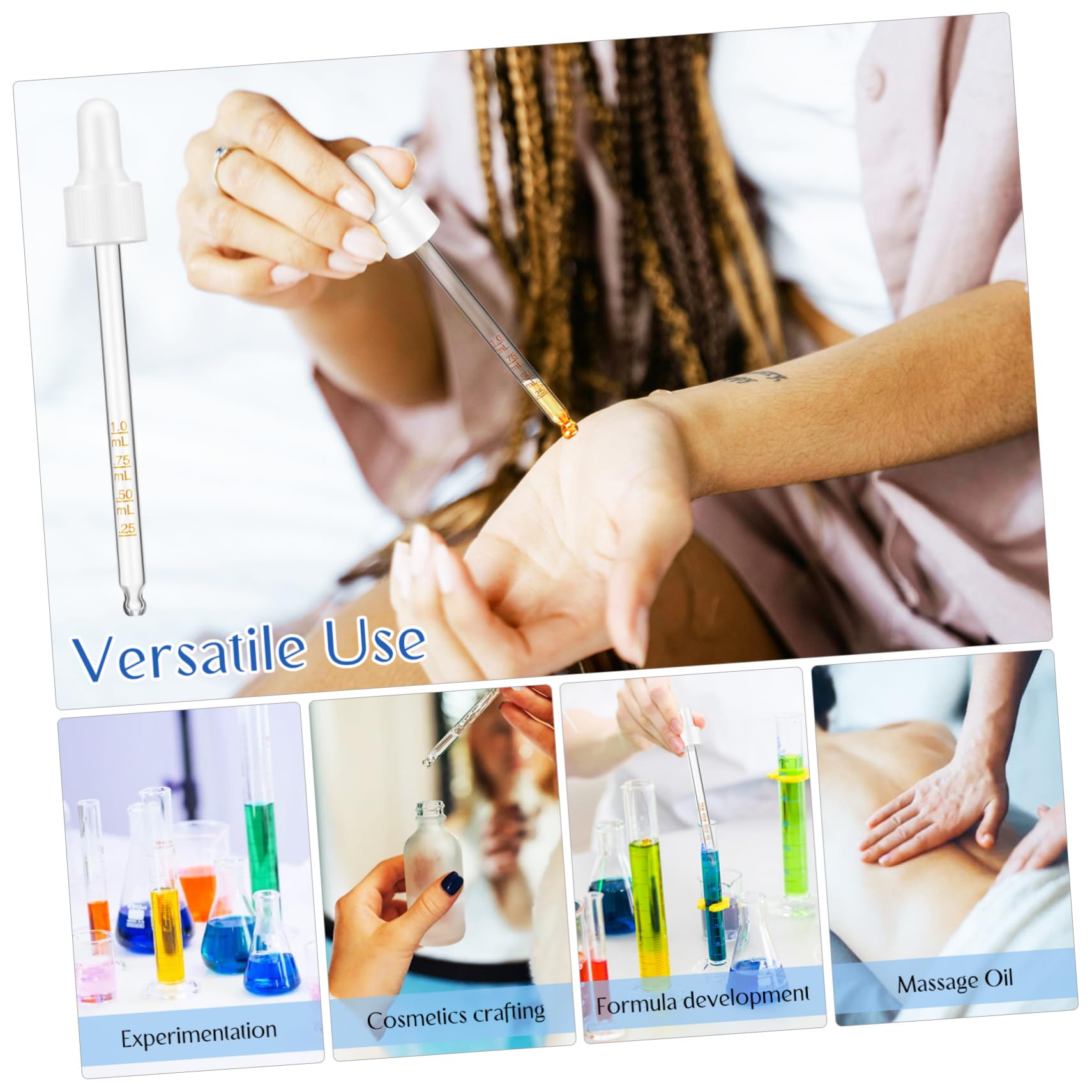 iplusmile 30stücke Glas Pipetten Mit Präzise Tropfer Für Ätherische Öle Laboranwendungen Und Kosmetik Robuste Und Klare Messpipetten Für Einfaches Dosieren