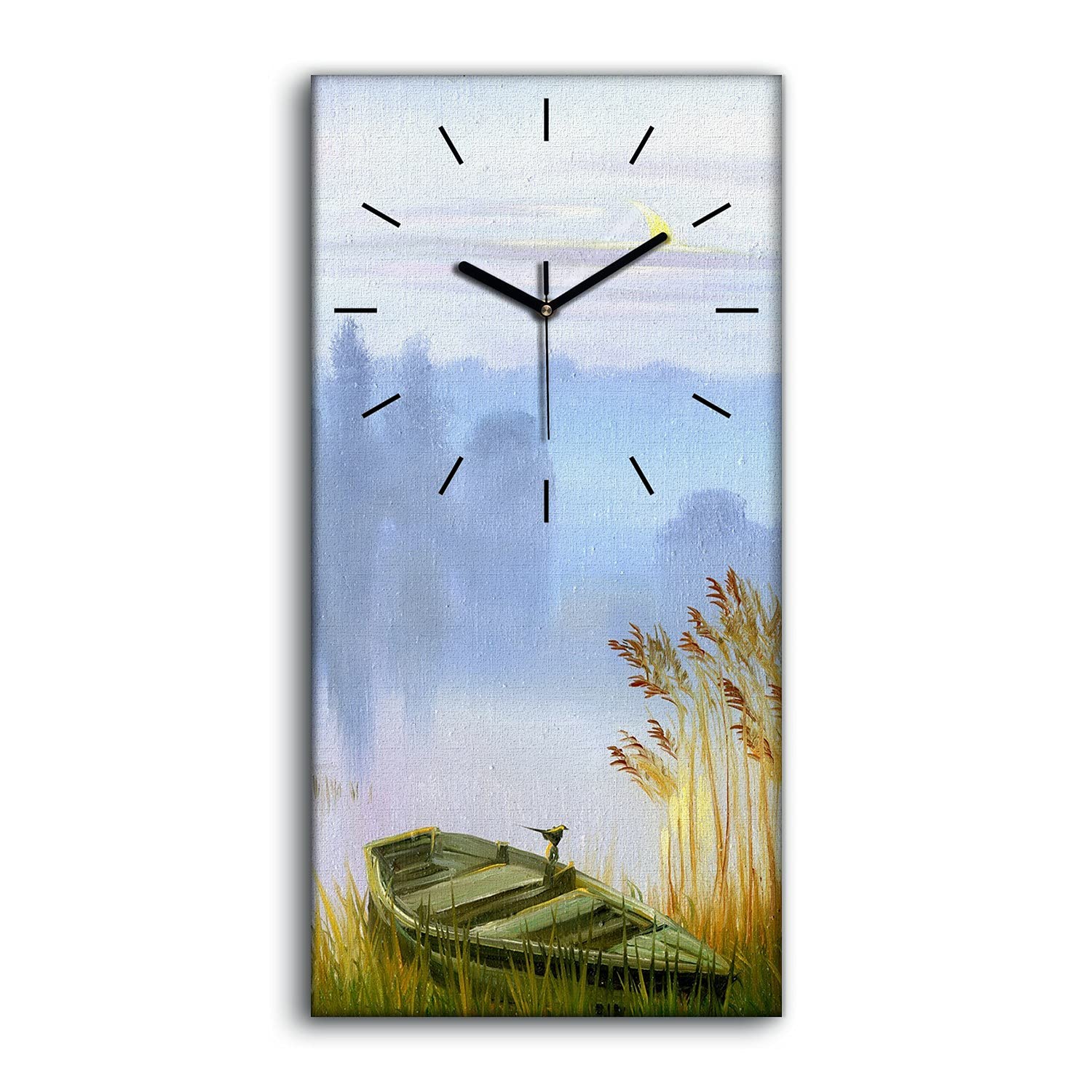 Horloge sur toile silencieuse Coloray 30x60cm pour un sommeil sans tic tac