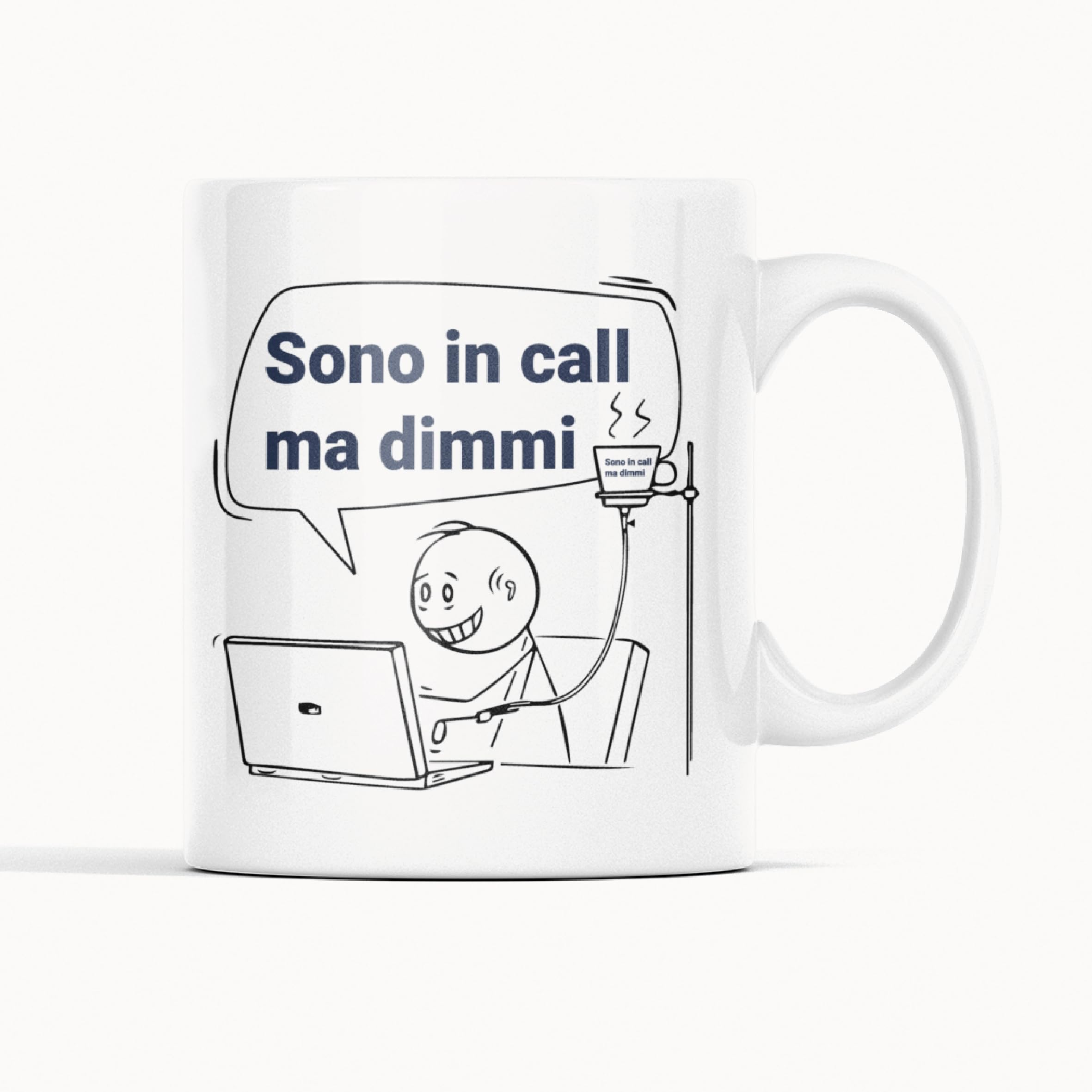 Gesar Tazza Divertente da Ufficio - Tazza " Sono in Call ma Dimmi " - Idee Regali Originali e Divertenti per Uomo e Donna - Tazza regalo di compleanno - Idee regalo di Natale