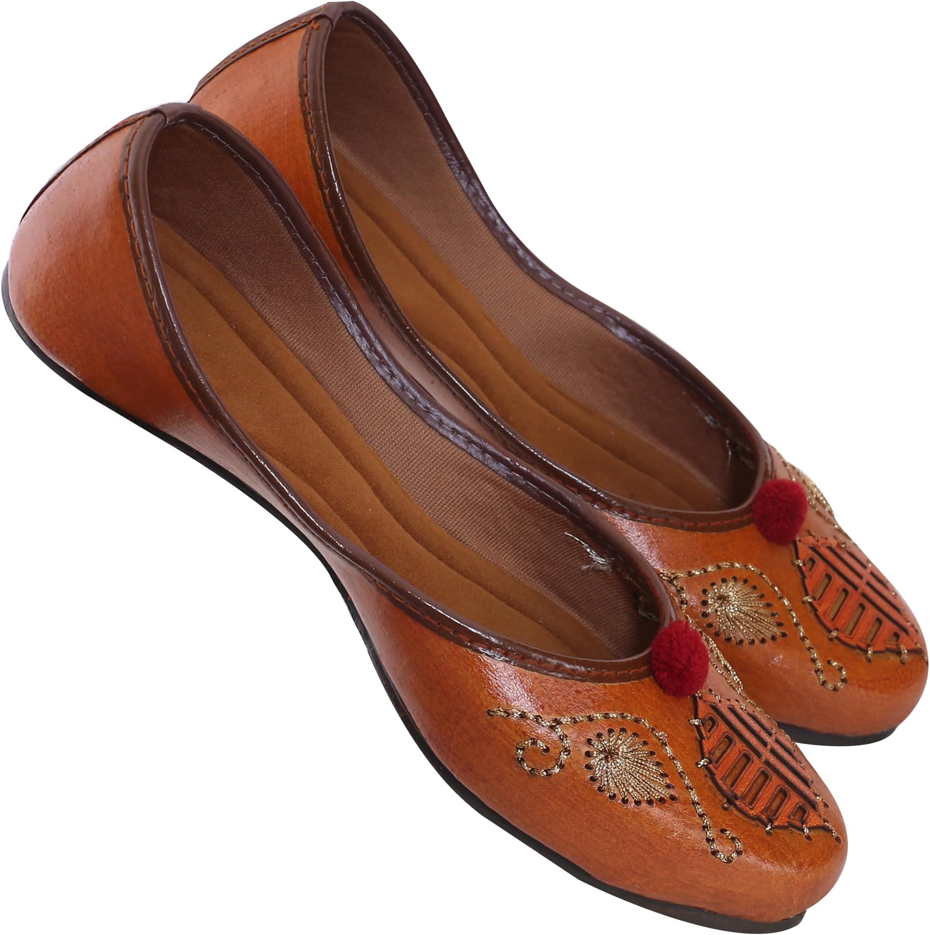 DFRDailywear Stylish New Juti for Women and Girls, BROWN, 4.5 UK (Narrow)