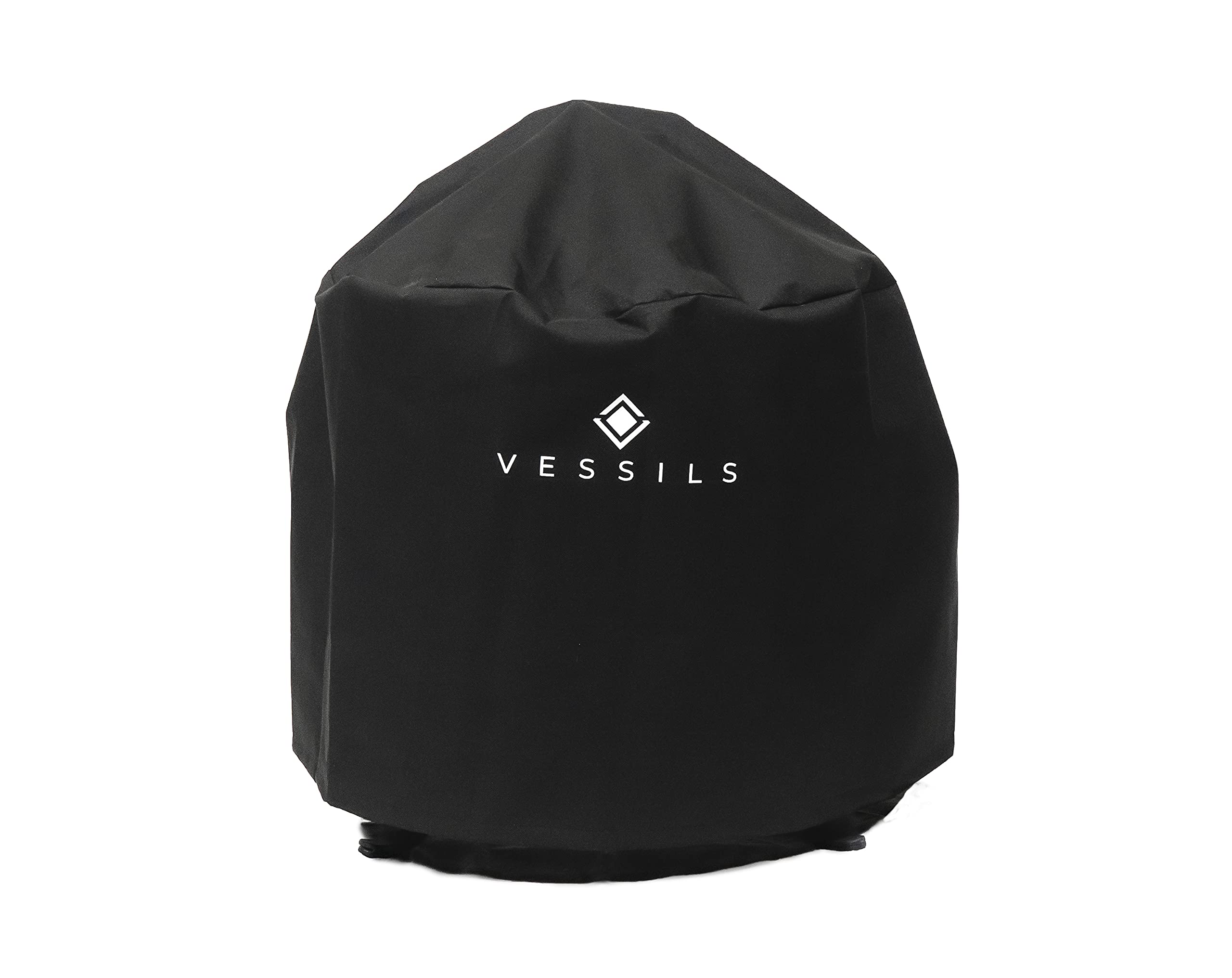 VESSILS Grill Cover for Kamado (13 Inch) – Heavy-Duty PVC Smoker Cover – Water-Resistant Outdoor Grill Cover – Adjustable Barbecue Cover with Hem Drawcord