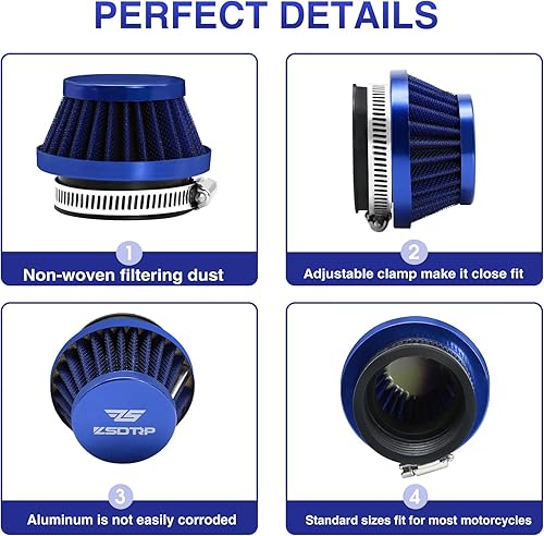Miniatura 4 de 2 filtros de entrada de aire universales para motocicleta de 2.32 pulgadas, filtro de aire para Dirt Pit ATV SSR TTR filtro de respiración de